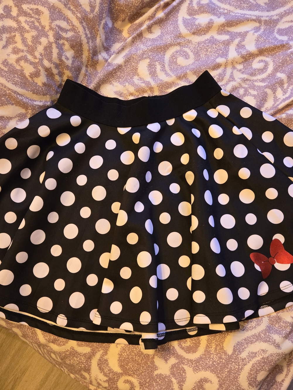 Disney Black and White Polka Dot Minnie Skirt